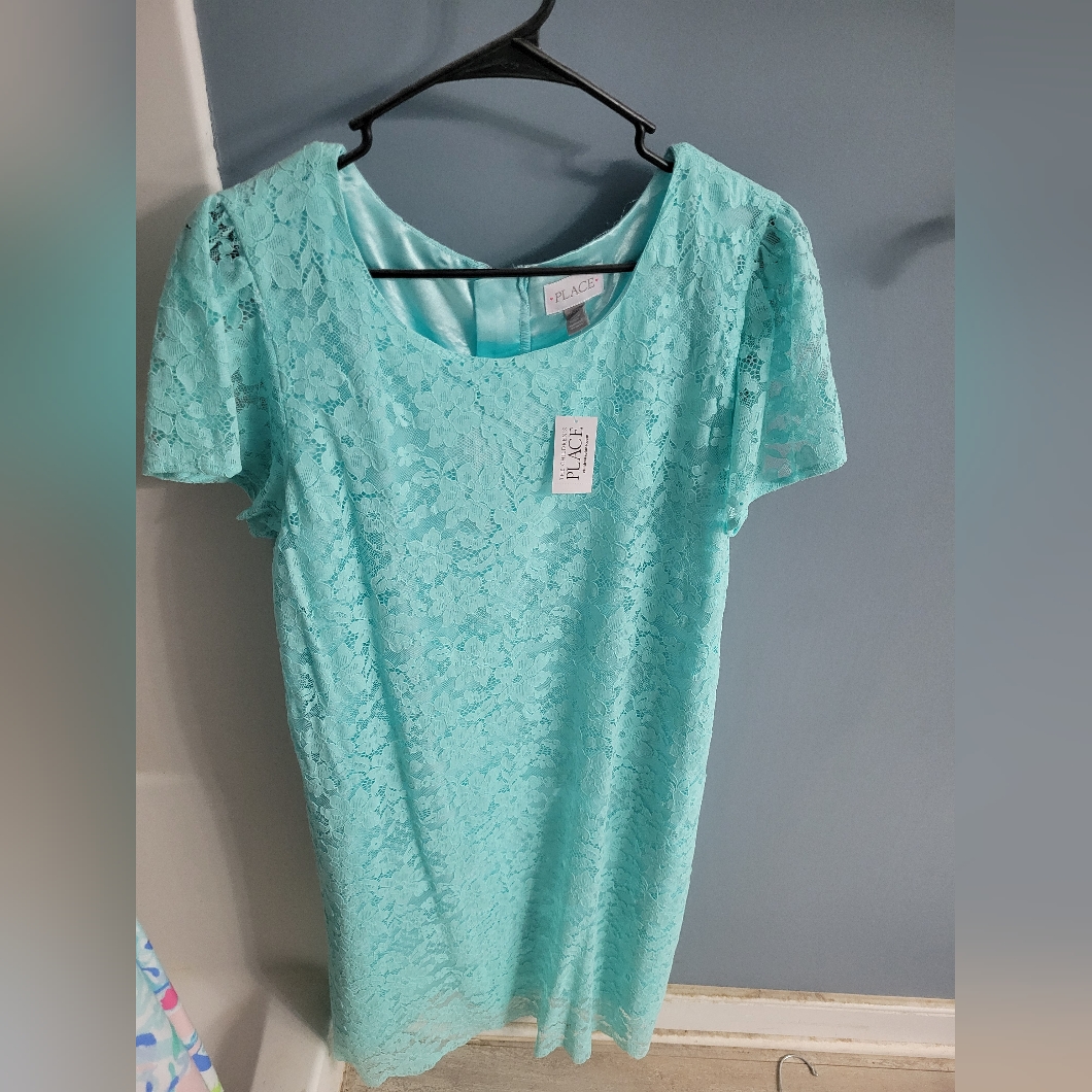 Women's Lace Blue Place Dress Xl